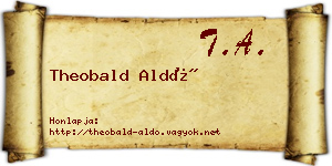 Theobald Aldó névjegykártya